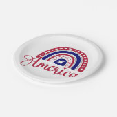 レインボーアメリカ ペーパープレート (アングル)