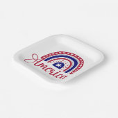 レインボーアメリカ ペーパープレート (傾斜あり)