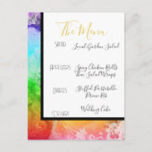 レインボーアルコールインクウォーターカラーメニュー ポストカード (正面)