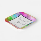 レインボーアルコールインクウォーターカラー ペーパープレート (傾斜あり)