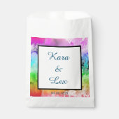 レインボーアルコールインクウォーターカラー&金ゴールド フェイバーバッグ (正面)