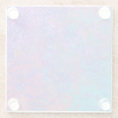 レインボーアルコールインク、明るいカラフル抽象芸術 ガラスコースター (裏面)