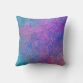 レインボーアルコールインク、明るいカラフル抽象芸術 クッション (裏面)