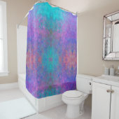 レインボーアルコールインク、明るいカラフル抽象芸術 シャワーカーテン (インサイチュ)