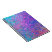 レインボーアルコールインク、明るいカラフル抽象芸術 ノートブック (右側)