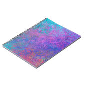 レインボーアルコールインク、明るいカラフル抽象芸術 ノートブック (左側)