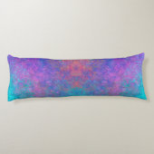 レインボーアルコールインク、明るいカラフル抽象芸術 ボディピロー (裏面)