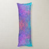 レインボーアルコールインク、明るいカラフル抽象芸術 ボディピロー (裏面 (縦))