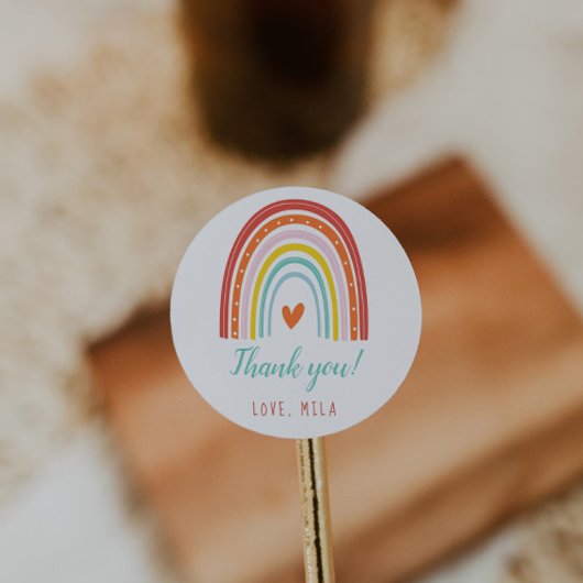 レインボーアンドサンシャイン誕生日 ラウンドシール