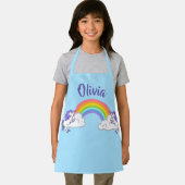 レインボーアンドユニコーンデザインエプロン エプロン (インサイチュ)