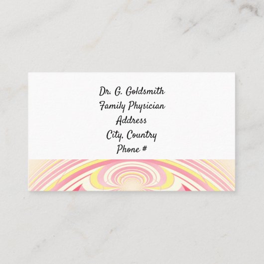 レインボーアークメディカルアポイントメント 予約カード (裏面)