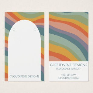 レインボーアーチイヤリングネックレスジュエリーディスプレイカード
