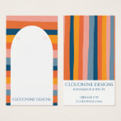 レインボーアーチイヤリングネックレスジュエリーディスプレイカード (正面&裏面)