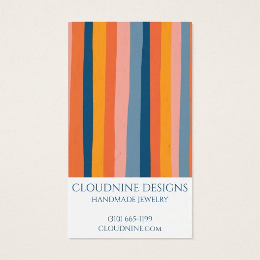 レインボーアーチイヤリングネックレスジュエリーディスプレイカード (裏面)