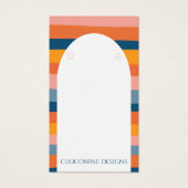 レインボーアーチイヤリングネックレスジュエリーディスプレイカード (正面)