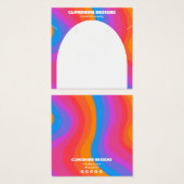 レインボーアーチイヤリングネックレスジュエリーディスプレイカード (正面&裏面)