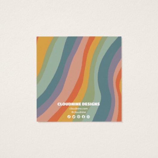 レインボーアーチイヤリングネックレスジュエリーディスプレイカード (裏面)