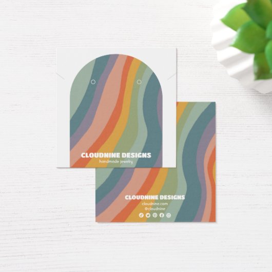 レインボーアーチイヤリングネックレスジュエリーディスプレイカード (デスク)