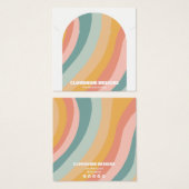 レインボーアーチイヤリングネックレスジュエリーディスプレイカード (正面&裏面)