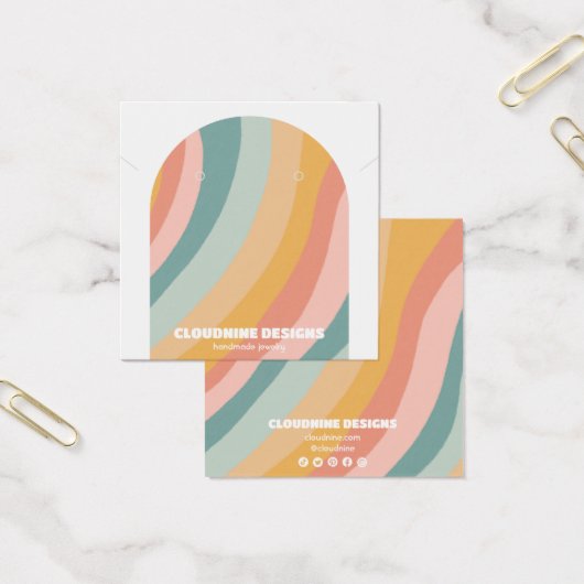 レインボーアーチイヤリングネックレスジュエリーディスプレイカード (オフィス)