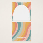 レインボーアーチイヤリングネックレスジュエリーディスプレイカード (正面&裏面)