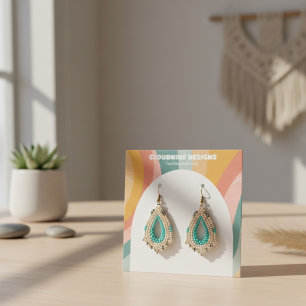 レインボーアーチイヤリングネックレスジュエリーディスプレイカード