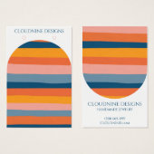 レインボーアーチイヤリングネックレスジュエリーディスプレイカード (正面&裏面)