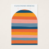 レインボーアーチイヤリングネックレスジュエリーディスプレイカード (正面)