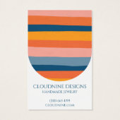 レインボーアーチイヤリングネックレスジュエリーディスプレイカード (裏面)