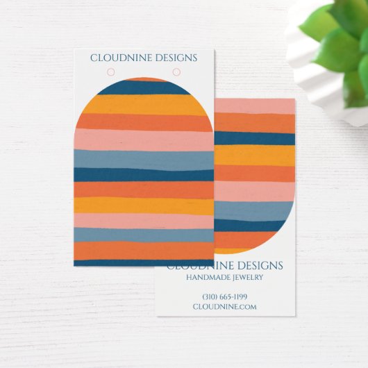 レインボーアーチイヤリングネックレスジュエリーディスプレイカード (デスク)