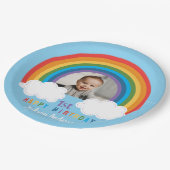 レインボーアーチオーバーザクラウドーズベビー初誕生日 ペーパープレート (アングル)