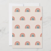 レインボーアーチフォト1st誕生日の招待 招待状 (裏面)