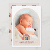 レインボーアーチ写真誕生のお知らせ 招待状 (正面/裏面)