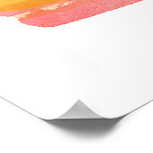 レインボーアーティストブラッシュストロークミニマリストハッピー文字 ポスター (角)