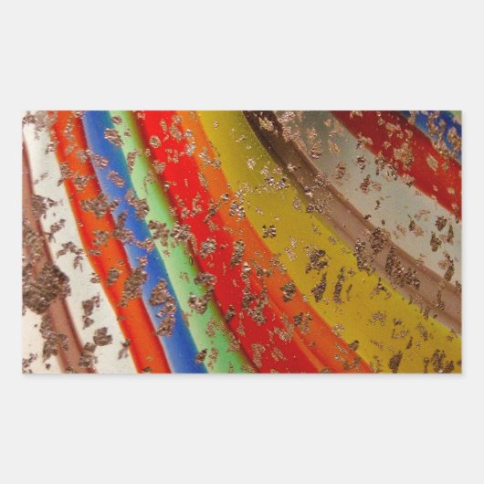レインボーアートグラス 長方形シール (正面)