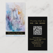 *~*レインボーアートドリップクリスタルAP90金ゴールドQR 名刺 (正面/裏面)