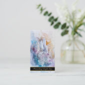 *~*レインボーアートドリップクリスタルAP90金ゴールドQR 名刺 (スタンド正面)