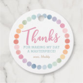 レインボーアートバースデーパーティーありがとう フェイバータグ (正面)