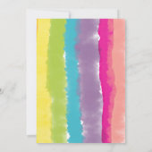 レインボーアートバースデーパーティーの招待 招待状 (裏面)