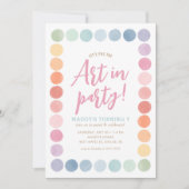 レインボーアートバースデーパーティー 招待状 (正面)