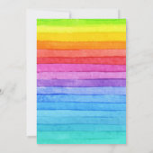 レインボーアートパーティの招待状ガール誕生日 招待状 (裏面)