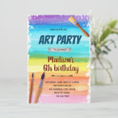 レインボーアートパーティの招待状 招待状 (スタンド正面)