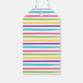 レインボーアートパーティー誕生日サンキュー ギフトタグ (裏面)