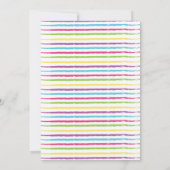 レインボーアートパーティー誕生日 招待状 (裏面)