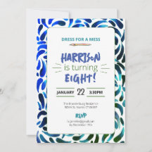 レインボーアートペイントバースデーパーティーボーイ