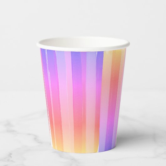 レインボーアート絵画テーマパーティーガール誕生日Pa 紙コップ (裏面)