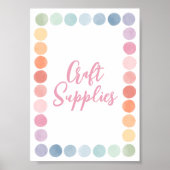 レインボーアート誕生日パーティクラフト用品サイン ポスター (正面)