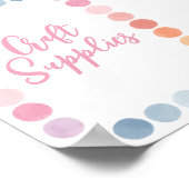 レインボーアート誕生日パーティクラフト用品サイン ポスター (角)