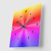 レインボーアート スクエア壁時計 (傾斜)