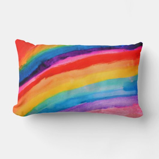 レインボーアート ランバークッション (正面)